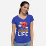 Enjoy Your Mediocre Life-Womens-V-Neck-Tee-NemiMakeit