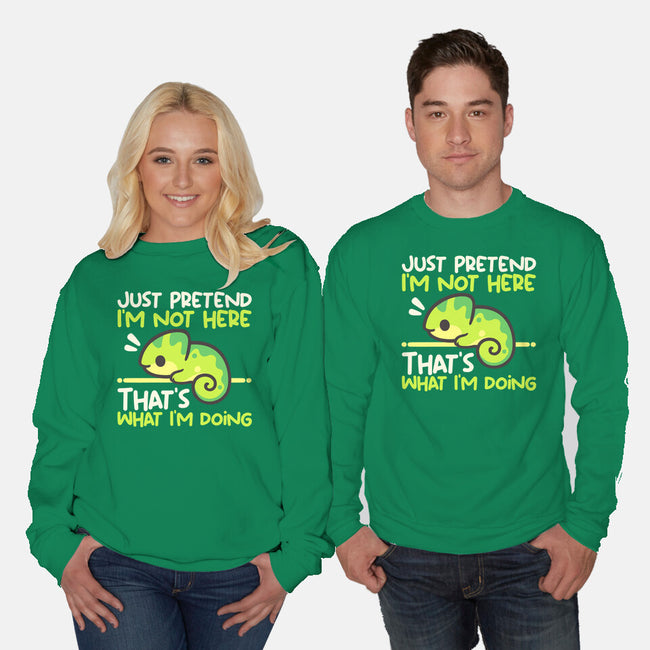 Chameleon Not Here-Unisex-Crew Neck-Sweatshirt-NemiMakeit