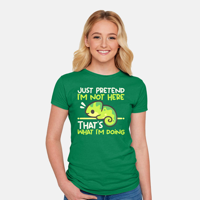Chameleon Not Here-Womens-Fitted-Tee-NemiMakeit
