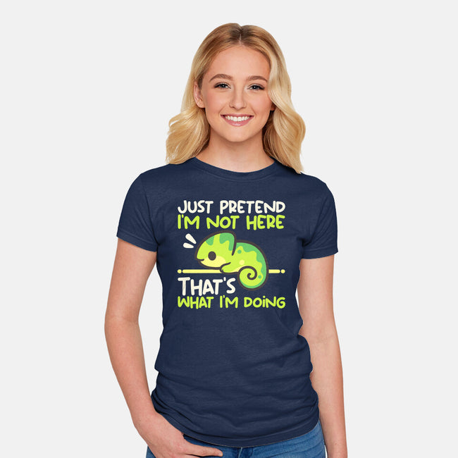 Chameleon Not Here-Womens-Fitted-Tee-NemiMakeit
