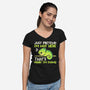 Chameleon Not Here-Womens-V-Neck-Tee-NemiMakeit