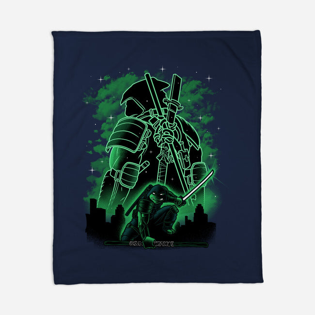 Last Ronin Shadow Line-Art-None-Fleece-Blanket-Astrobot Invention