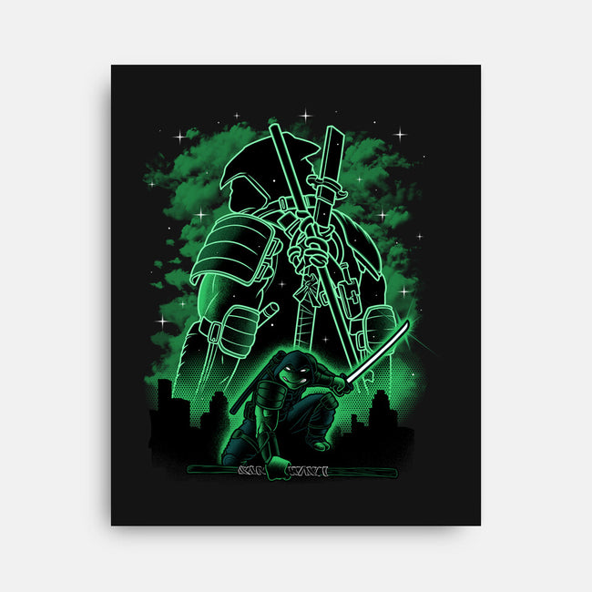 Last Ronin Shadow Line-Art-None-Stretched-Canvas-Astrobot Invention