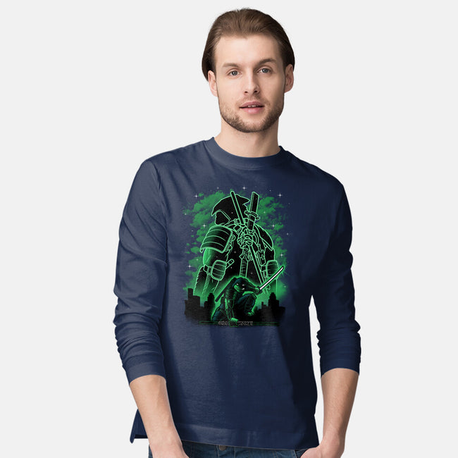 Last Ronin Shadow Line-Art-Mens-Long Sleeved-Tee-Astrobot Invention