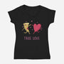 True Pizza Love-Womens-V-Neck-Tee-brunopires