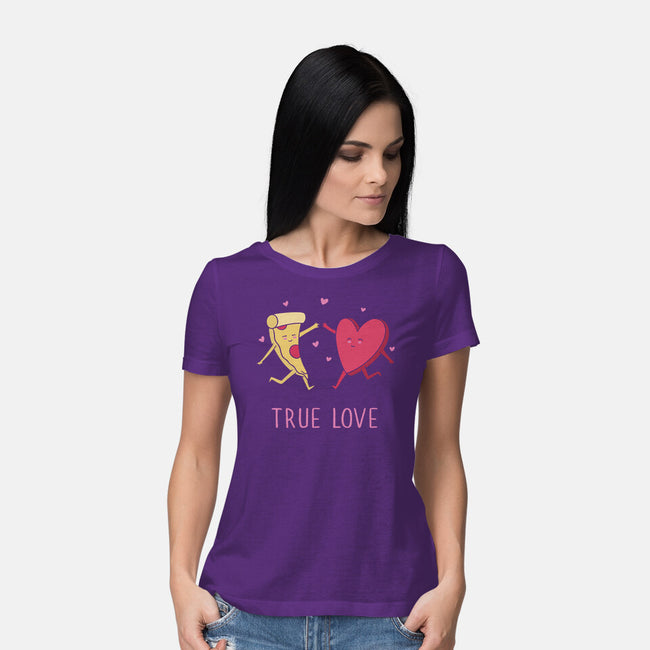 True Pizza Love-Womens-Basic-Tee-brunopires