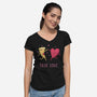 True Pizza Love-Womens-V-Neck-Tee-brunopires