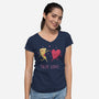 True Pizza Love-Womens-V-Neck-Tee-brunopires