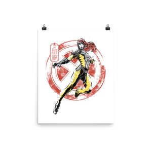 Psychic Phoenix Sumi-E