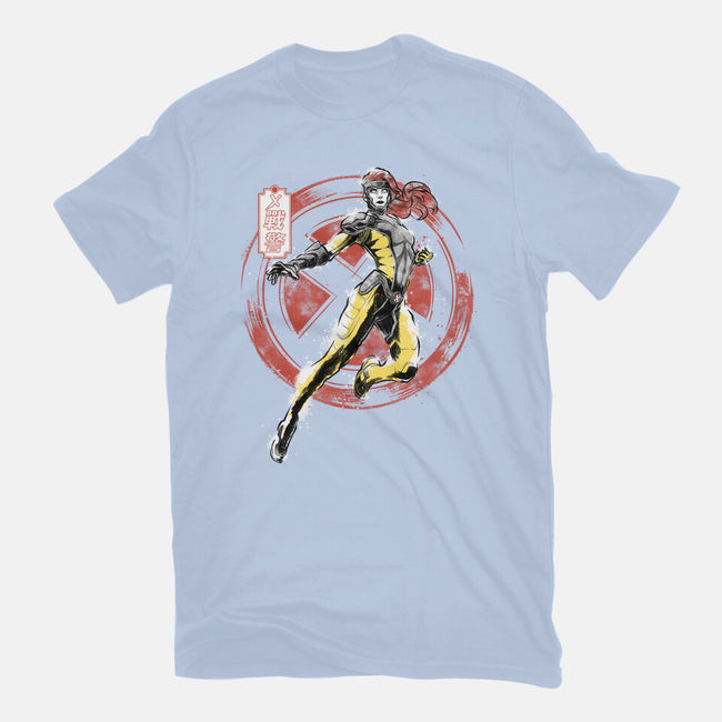 Psychic Phoenix Sumi-E-Womens-Fitted-Tee-Astrobot Invention