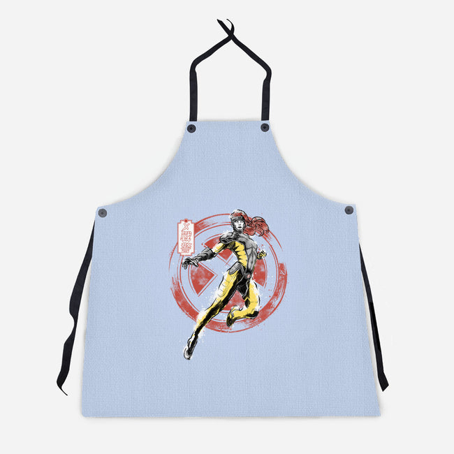Psychic Phoenix Sumi-E-Unisex-Kitchen-Apron-Astrobot Invention