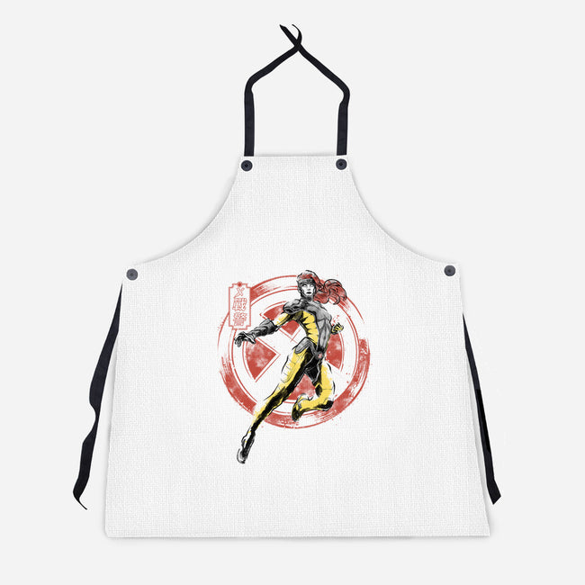 Psychic Phoenix Sumi-E-Unisex-Kitchen-Apron-Astrobot Invention
