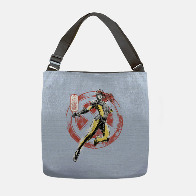 Psychic Phoenix Sumi-E-None-Adjustable Tote-Bag-Astrobot Invention