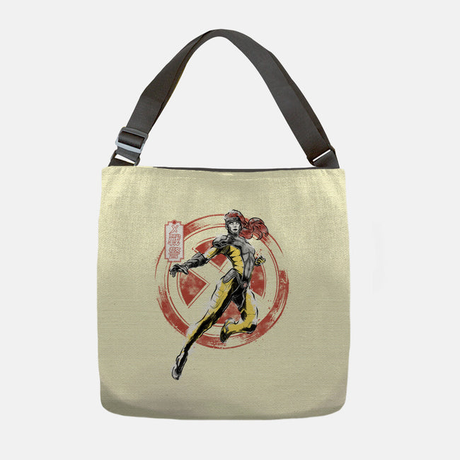 Psychic Phoenix Sumi-E-None-Adjustable Tote-Bag-Astrobot Invention