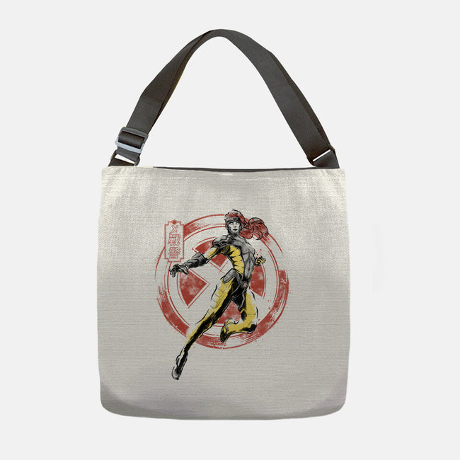 Psychic Phoenix Sumi-E-None-Adjustable Tote-Bag-Astrobot Invention