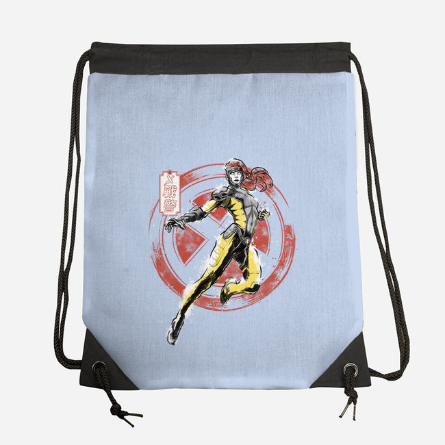 Psychic Phoenix Sumi-E-None-Drawstring-Bag-Astrobot Invention