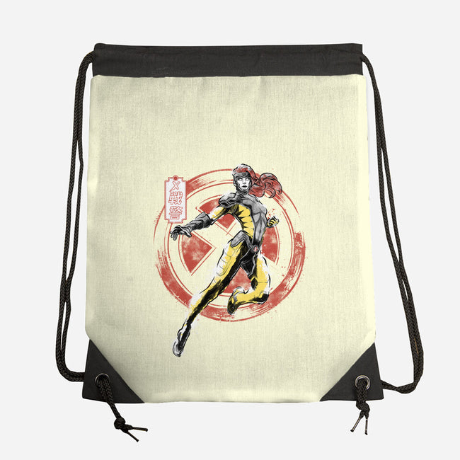 Psychic Phoenix Sumi-E-None-Drawstring-Bag-Astrobot Invention