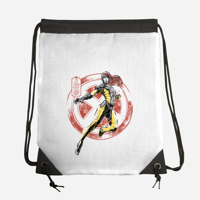 Psychic Phoenix Sumi-E-None-Drawstring-Bag-Astrobot Invention