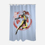Psychic Phoenix Sumi-E-None-Polyester-Shower Curtain-Astrobot Invention