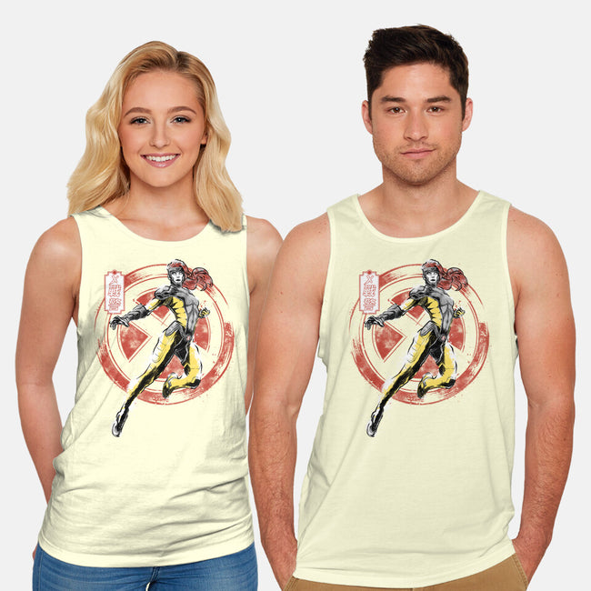 Psychic Phoenix Sumi-E-Unisex-Basic-Tank-Astrobot Invention