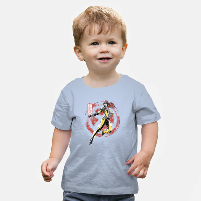 Psychic Phoenix Sumi-E-Baby-Basic-Tee-Astrobot Invention