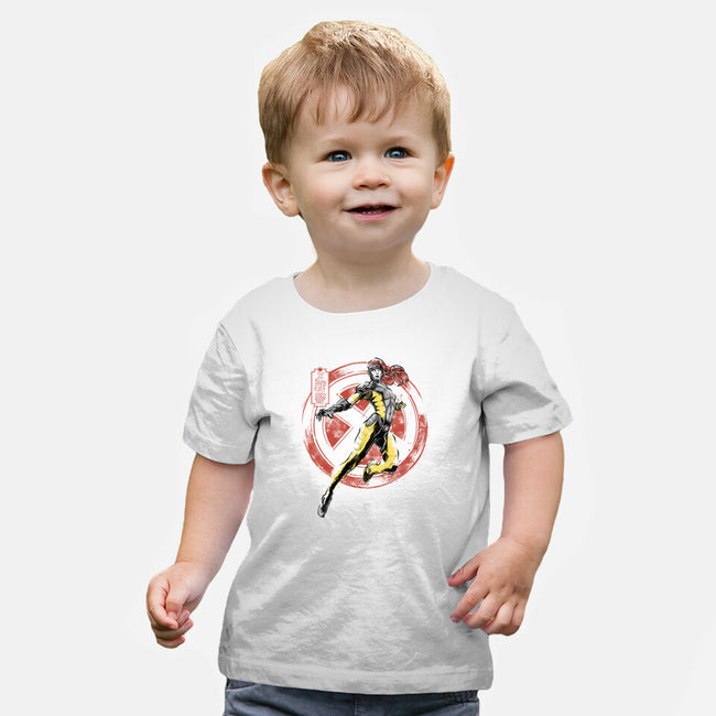 Psychic Phoenix Sumi-E-Baby-Basic-Tee-Astrobot Invention
