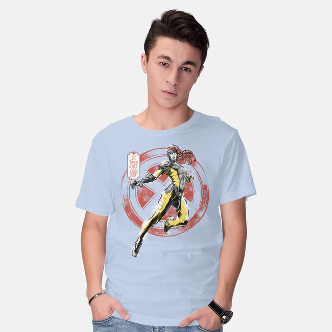 Psychic Phoenix Sumi-E-Mens-Basic-Tee-Astrobot Invention