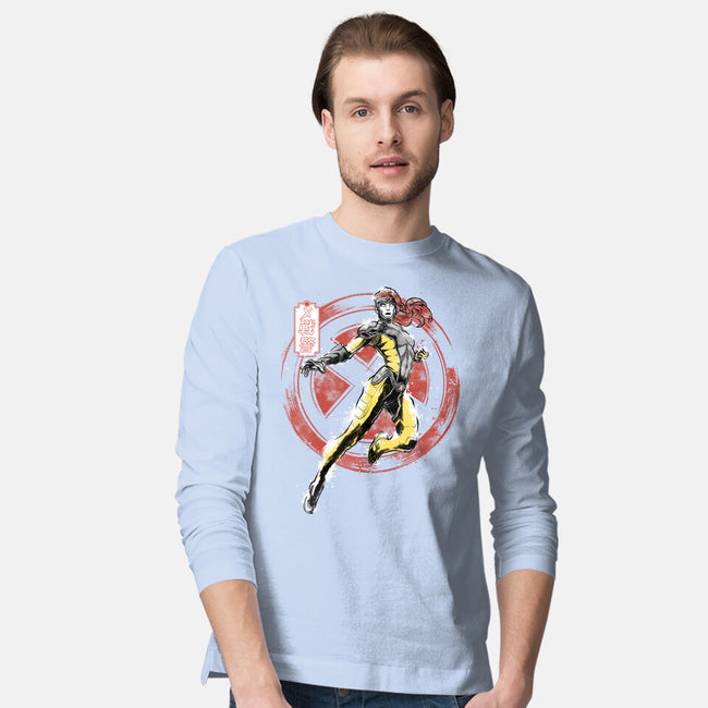 Psychic Phoenix Sumi-E-Mens-Long Sleeved-Tee-Astrobot Invention