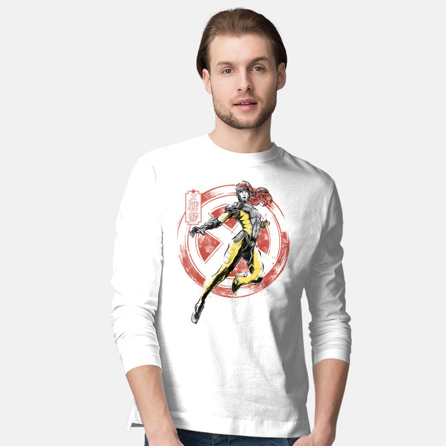 Psychic Phoenix Sumi-E-Mens-Long Sleeved-Tee-Astrobot Invention