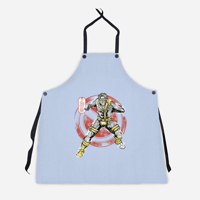 Beam Master Sumi-E-Unisex-Kitchen-Apron-Astrobot Invention
