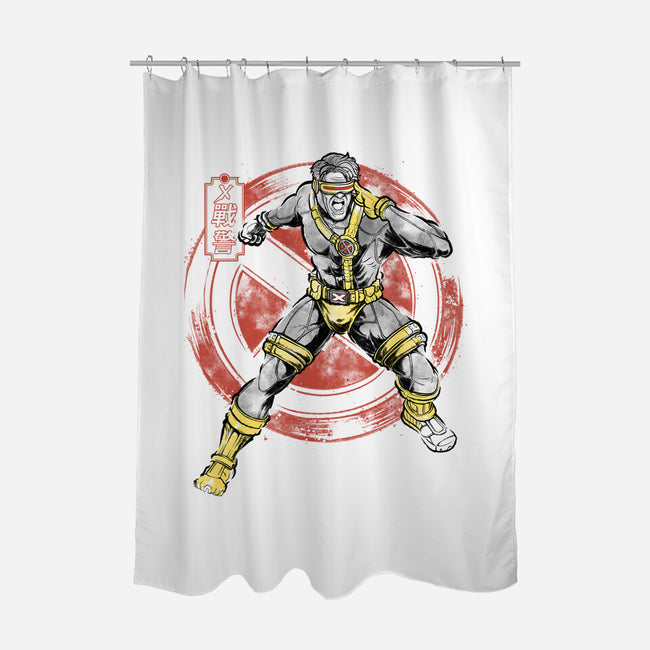 Beam Master Sumi-E-None-Polyester-Shower Curtain-Astrobot Invention