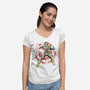 Beam Master Sumi-E-Womens-V-Neck-Tee-Astrobot Invention