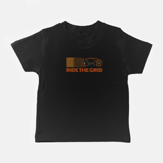 Retro Futurism Ride The Grid-Baby-Basic-Tee-sachpica