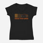 Retro Futurism Ride The Grid-Womens-V-Neck-Tee-sachpica
