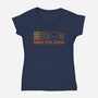 Retro Futurism Ride The Grid-Womens-V-Neck-Tee-sachpica