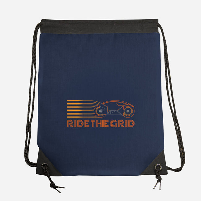 Retro Futurism Ride The Grid-None-Drawstring-Bag-sachpica