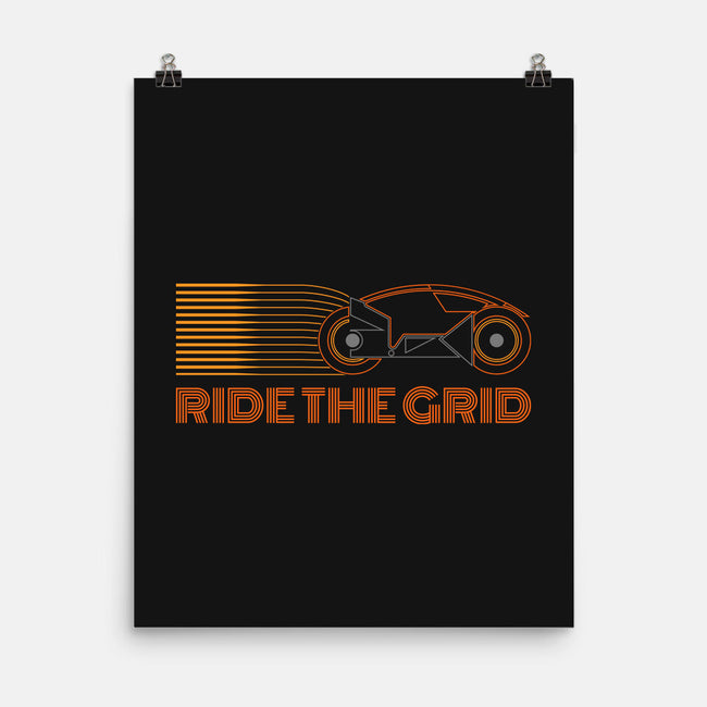Retro Futurism Ride The Grid-None-Matte-Poster-sachpica