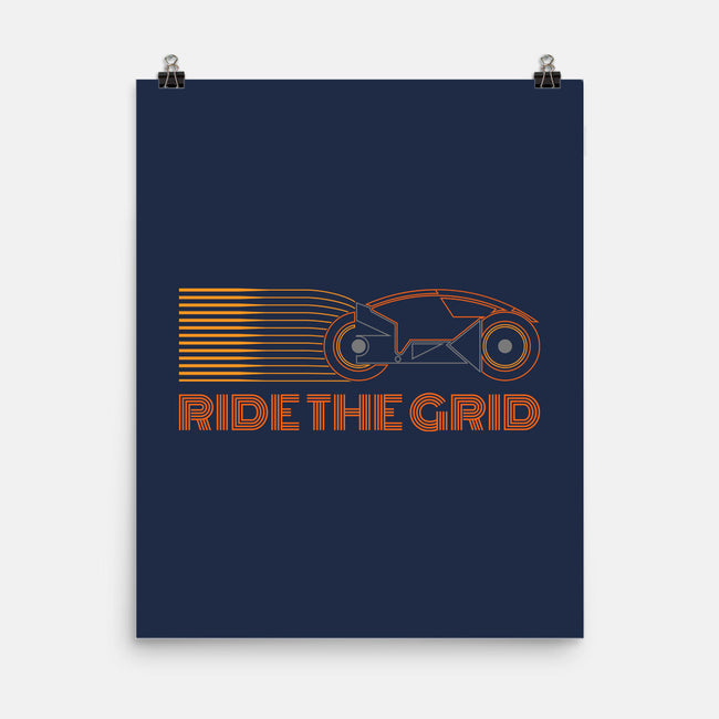 Retro Futurism Ride The Grid-None-Matte-Poster-sachpica