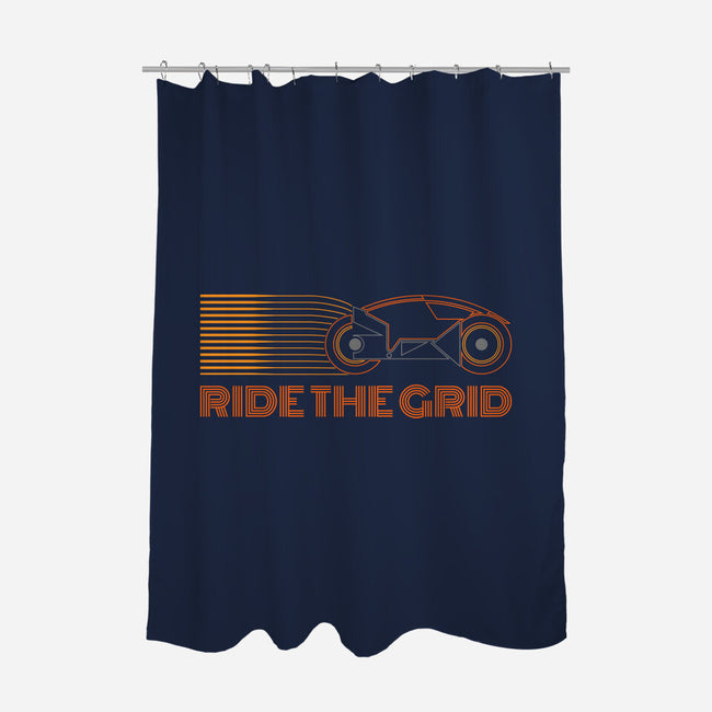 Retro Futurism Ride The Grid-None-Polyester-Shower Curtain-sachpica
