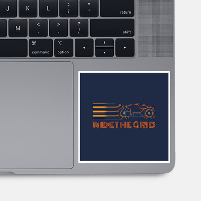 Retro Futurism Ride The Grid-None-Glossy-Sticker-sachpica