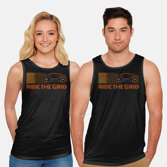 Retro Futurism Ride The Grid-Unisex-Basic-Tank-sachpica