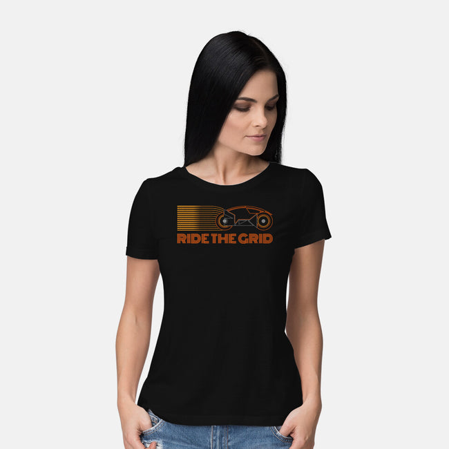 Retro Futurism Ride The Grid-Womens-Basic-Tee-sachpica