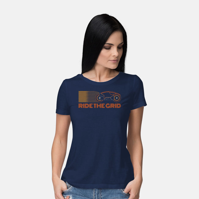 Retro Futurism Ride The Grid-Womens-Basic-Tee-sachpica