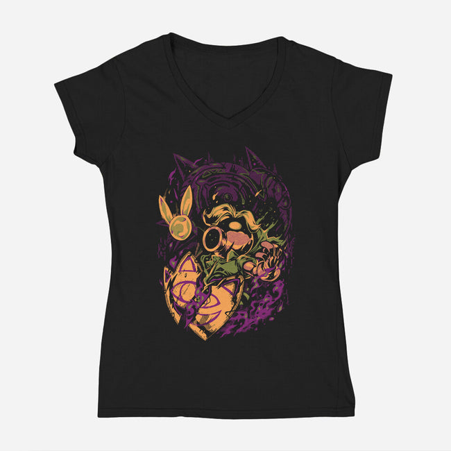 Lost Boy-Womens-V-Neck-Tee-Estudio Horta