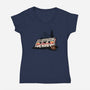 Ending Story-Womens-V-Neck-Tee-fanfabio