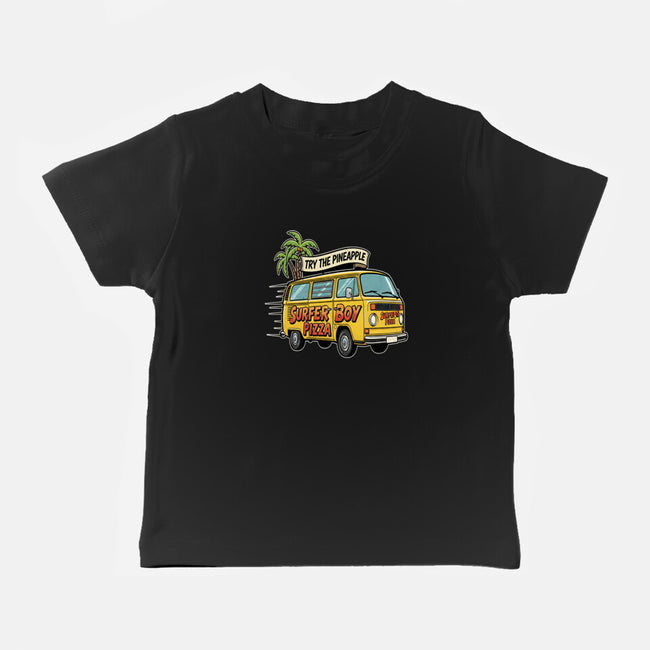 Surfer Boy Pizza-Baby-Basic-Tee-LILIVIA