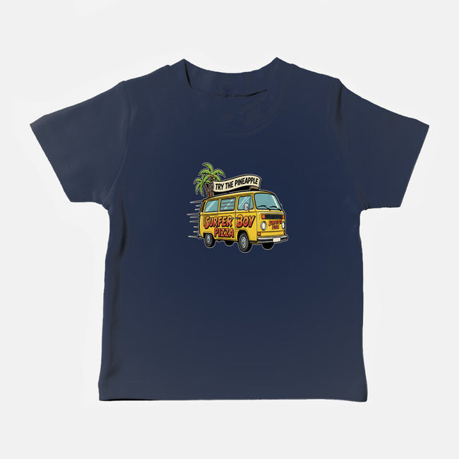 Surfer Boy Pizza-Baby-Basic-Tee-LILIVIA