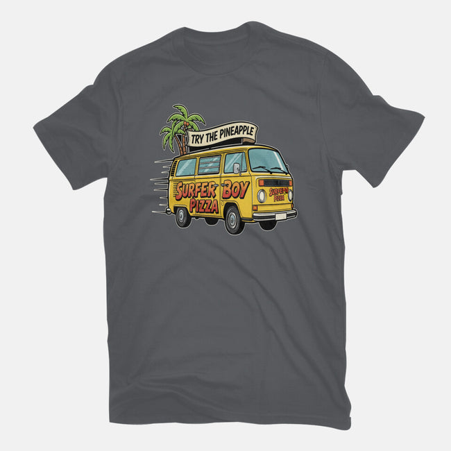 Surfer Boy Pizza-Mens-Heavyweight-Tee-LILIVIA