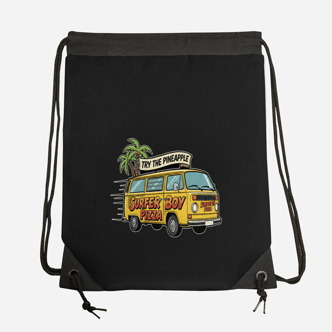 Surfer Boy Pizza-None-Drawstring-Bag-LILIVIA