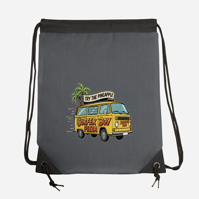 Surfer Boy Pizza-None-Drawstring-Bag-LILIVIA